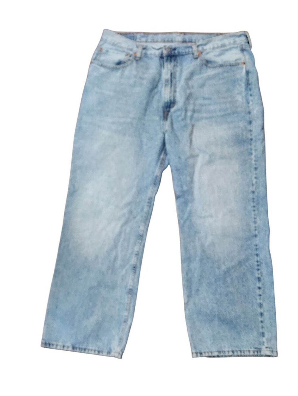Levi's 565 Blue Jeans Mens 40x30 Light Wash Straight Leg Denim Zip Fly - Picture 2 of 11